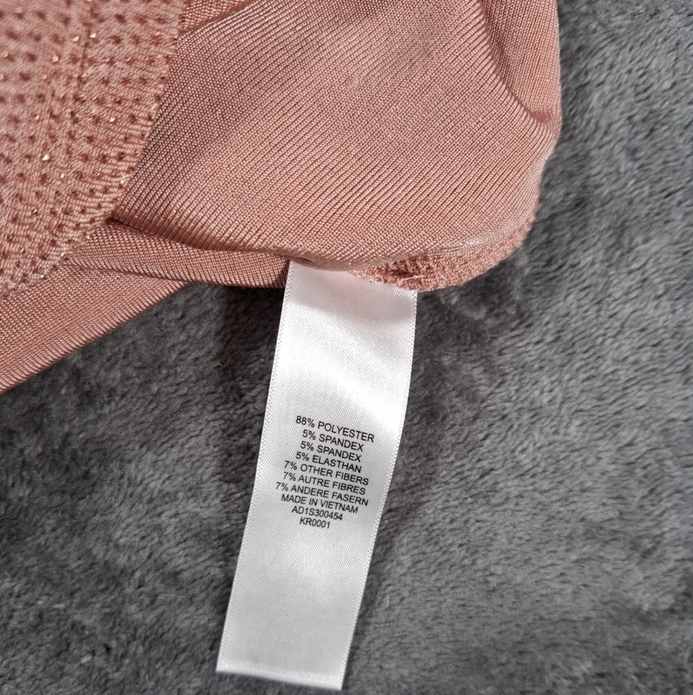 Adrianna Papell Long Sleeve Blouse Women's Size Large Faux Wrap blush/rose color - Picture 12 of 13